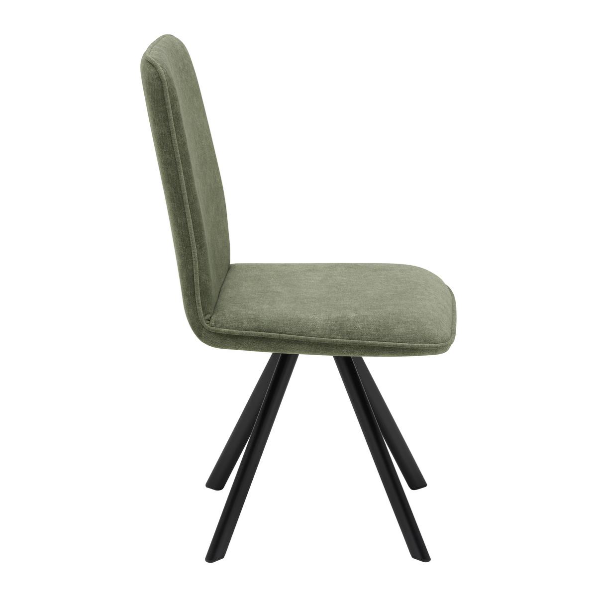 Stuhl Mendosa 100 in Grün - Schwarz/Grün, Basics, Textil/Metall (47/92/60cm) - Premium Living