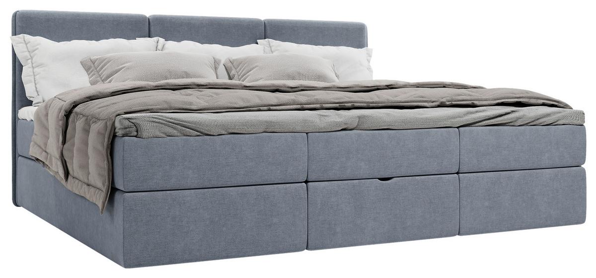 Familienbett Domino Combo Blau ca. 270x200 cm - Blau/Schwarz, MODERN, Holz/Holzwerkstoff (270/200cm) - MID.YOU