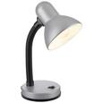 Schreibtischleuchte Leona, max. 40 Watt - Silberfarben, Kunststoff/Metall (12,5/34/18,5cm) - BASED