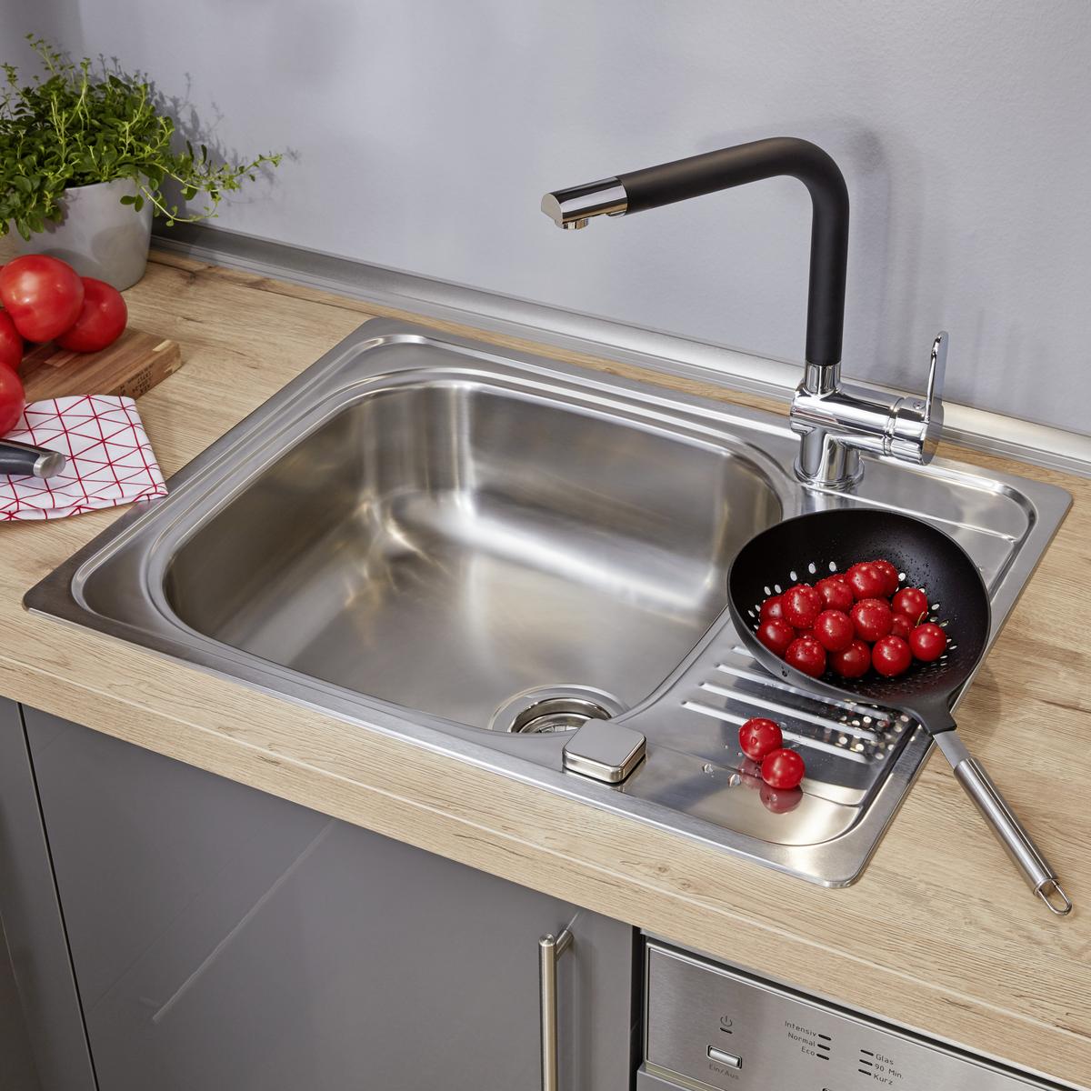 Eckküche Nolte Lux Grau - Grau, KONVENTIONELL (235/305cm) - Nolte Küchen