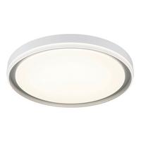 Led Stropna Svjetiljka Janice - bijela/srebrne boje, Design, metal/plastika (50/8cm) - Globo