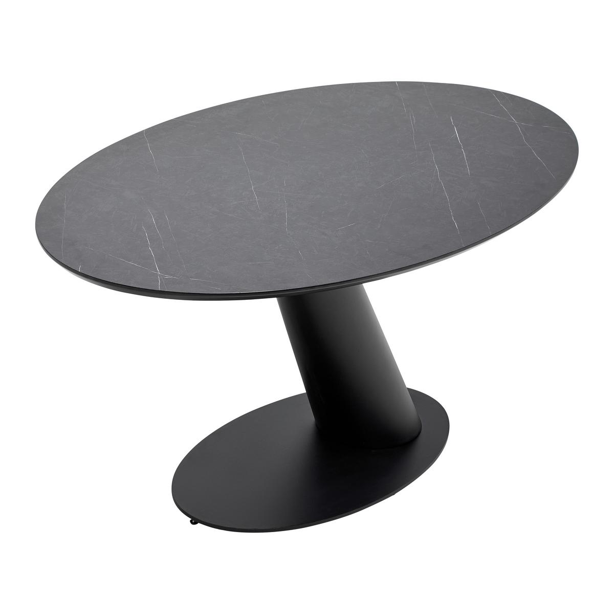 Esstisch Steven Schwarz - Schwarz, Design, Holzwerkstoff/Metall (160/76/95cm) - Mömax