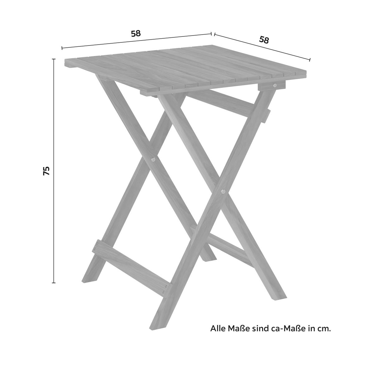 Set balcon Nuri - culoare lemn acacia, Natur, lemn - Mömax