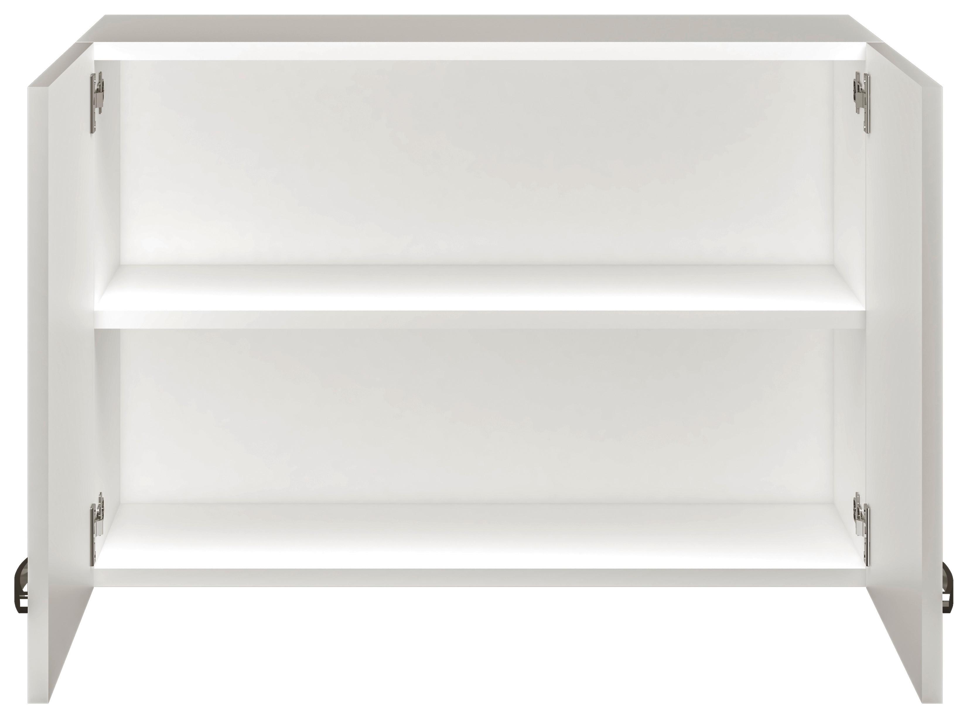 Kuhinjska Zgornja Omarica Alba, Bela, Š. 80 Cm - barve nerjavečega jekla/bela, Moderno, kovina/leseni material (80/54,8/32cm) - FlexWell