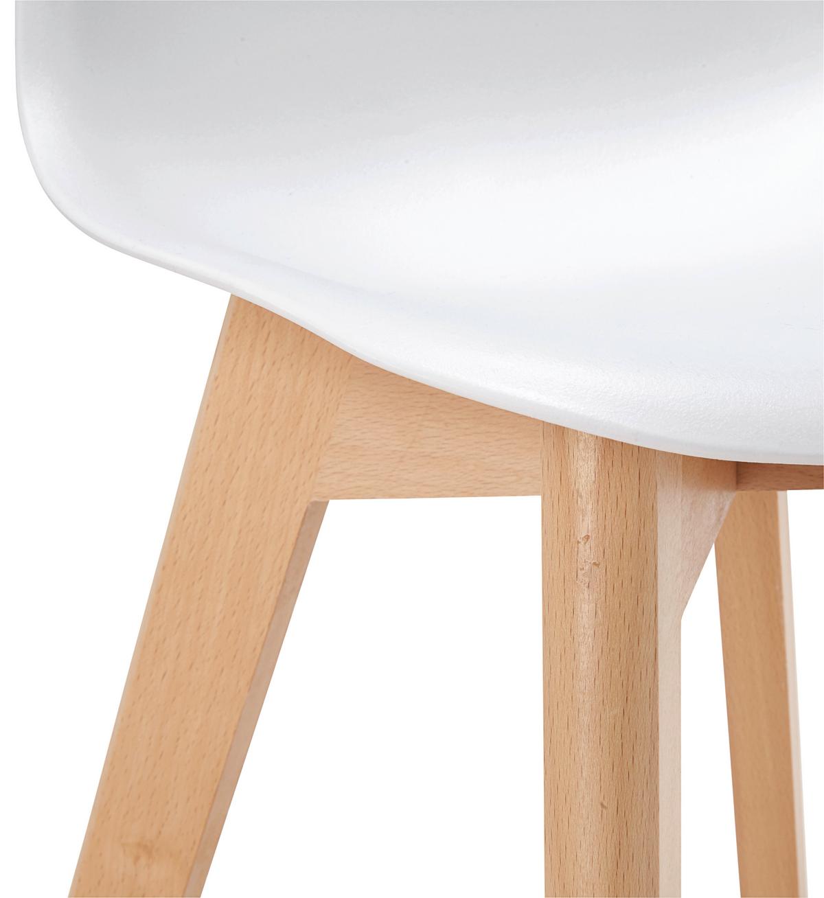 Kinderstuhl Tibby Weiß Kunststoff/Echtholz - Weiß, MODERN, Holz/Kunststoff (30/56,5/32,5cm) - Bessagi Kids