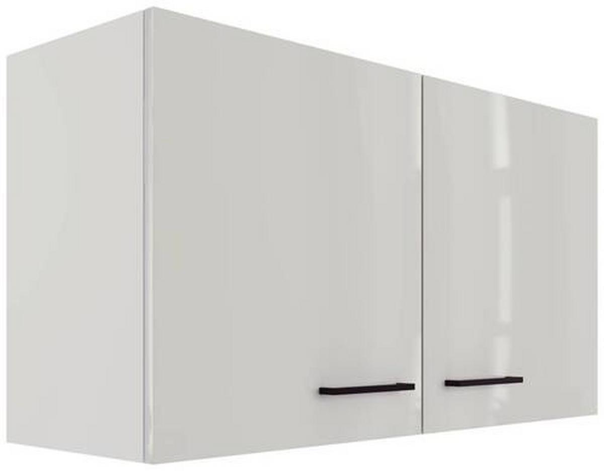 Kuhinjska Zgornja Omarica Levi, Svetlo Siva, Š. 100 Cm - črna/siva, Moderno, kovina/leseni material (100/54/32cm) - FlexWell