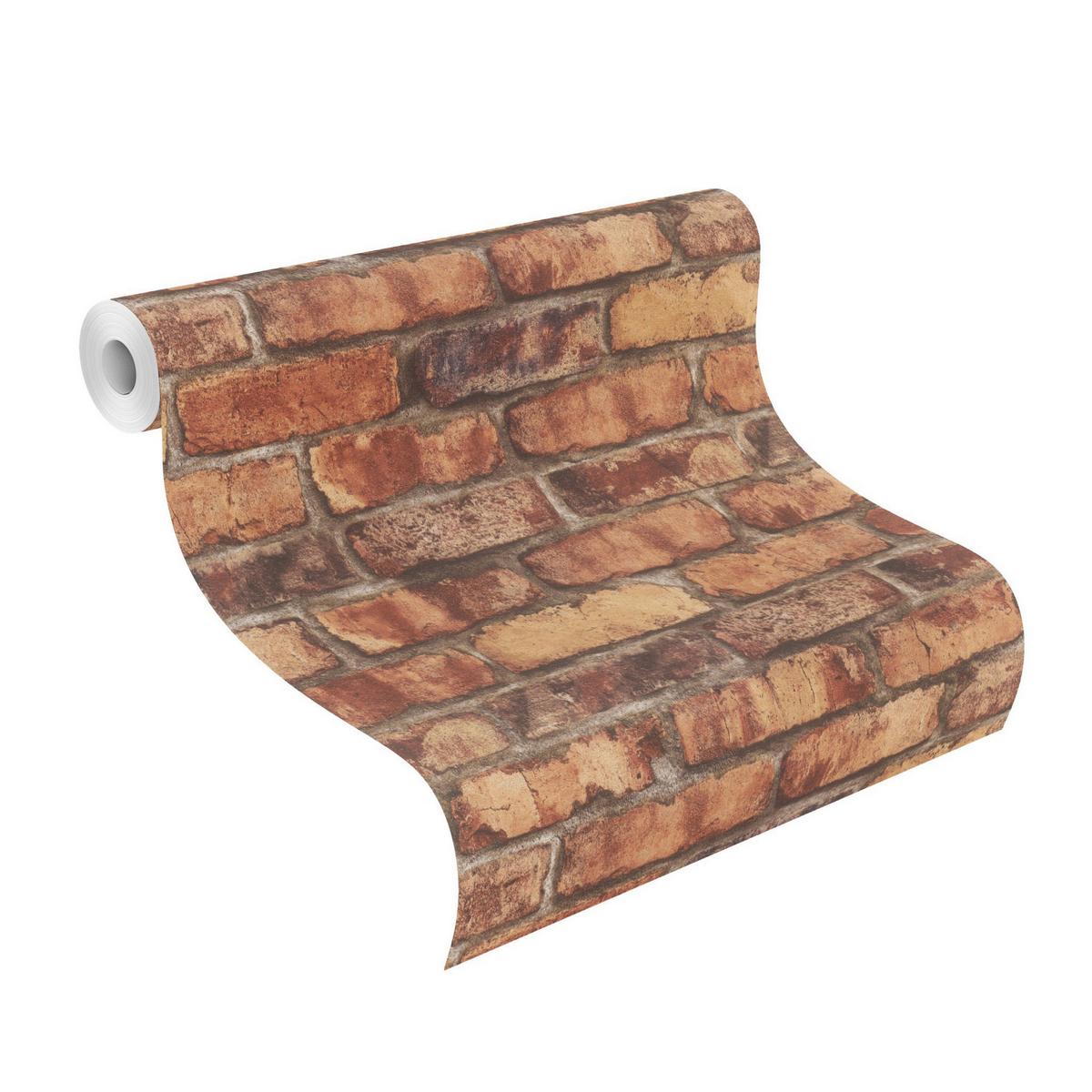 Tapete Clayton Terracotta - Terracotta, Natur, Textil (600/53cm) - Tesa