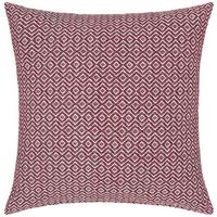 Zierkissen Dobby Raute in Rot/Weiß ca. 45x45cm - Rot/Weiß (45/45cm) - Premium Living