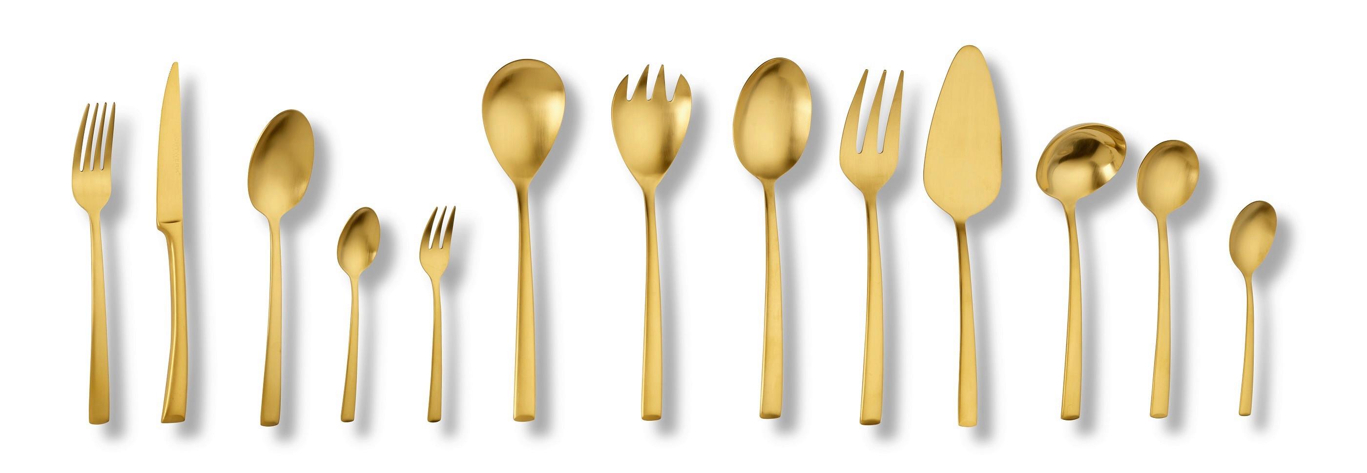 Besteckset Avelino in Goldfarben, 68-teilig - Goldfarben, MODERN, Metall (22cm) - Echtwerk