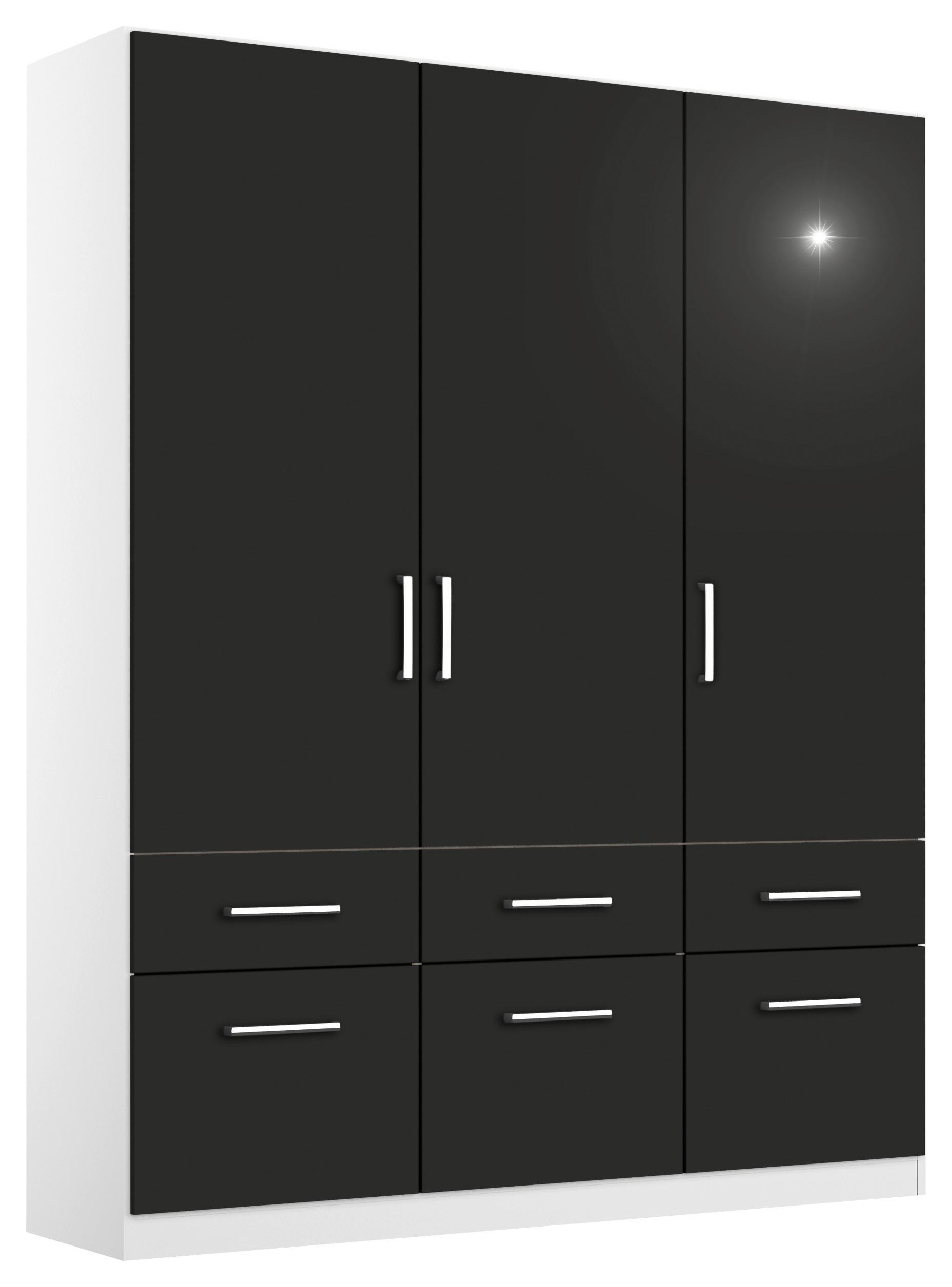 Ormar S Klasičnim Vratima Berlin - bijela/siva, Moderno, drvni materijal/plastika (136/197/54cm) - Modern Living