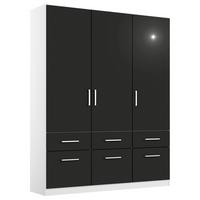 Ormar S Klasičnim Vratima Berlin - bijela/siva, Moderno, drvni materijal/plastika (136/197/54cm) - Modern Living