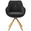 STOL MED ARMSTÖD RELAX GOLD - svart/guldfärgad, Lifestyle, metall/textil (60/84/61cm) - Premium Living