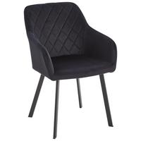 KRZESŁO Z PODŁOKIETNIKAMI LUCY - czarny, Modern, metal/drewno (54/87/64cm) - Livetastic