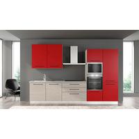 Blok Kuhinja S Aparatima Line 330 - siva/crvena, Konvencionalno, drvo/metal (330/216-240/60cm)
