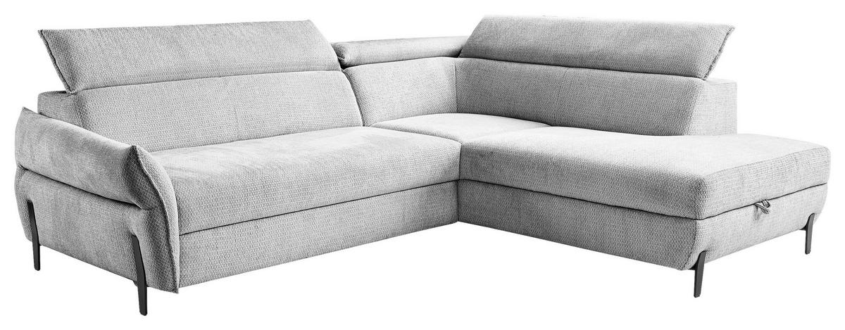 Kutna Garnitura Romeo - siva/crna, Moderno, tekstil/metal (257/76-95/207-212cm) - Modern Living