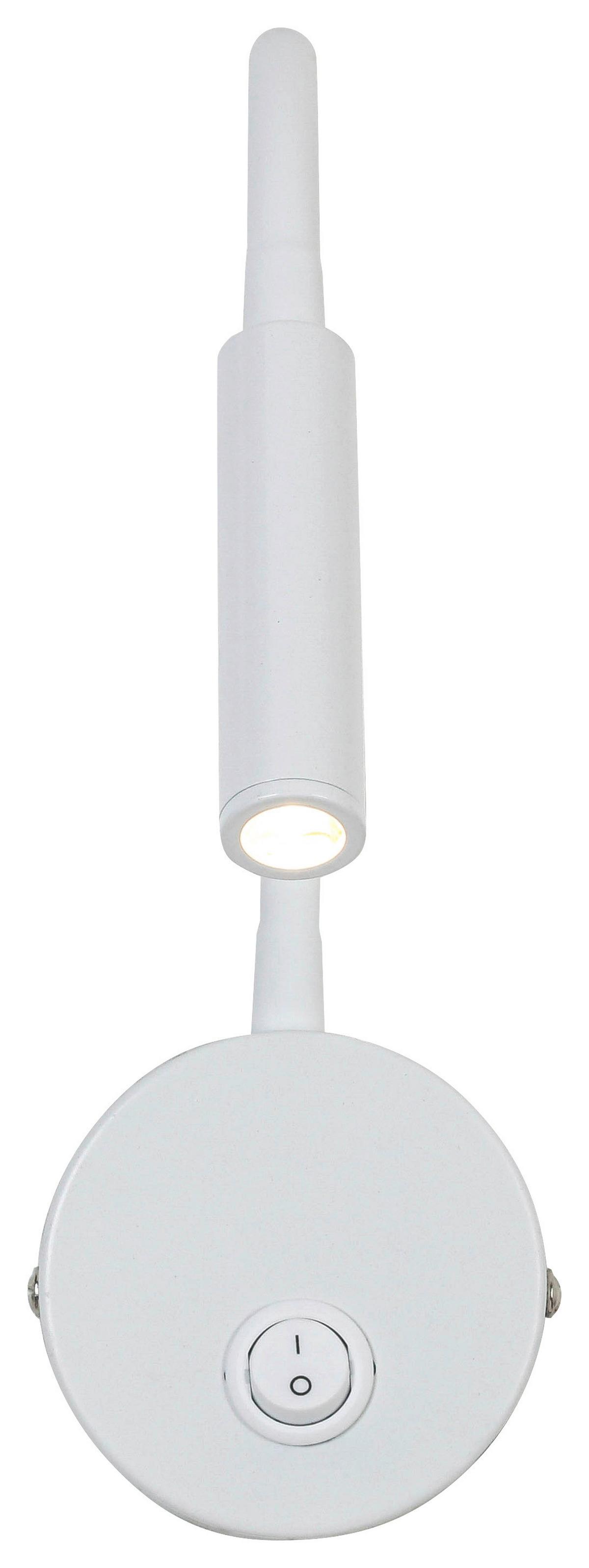 Led Svjetiljka Zidna Huoim - bijela, Konvencionalno, metal/plastika (3/8/46cm) - Mömax