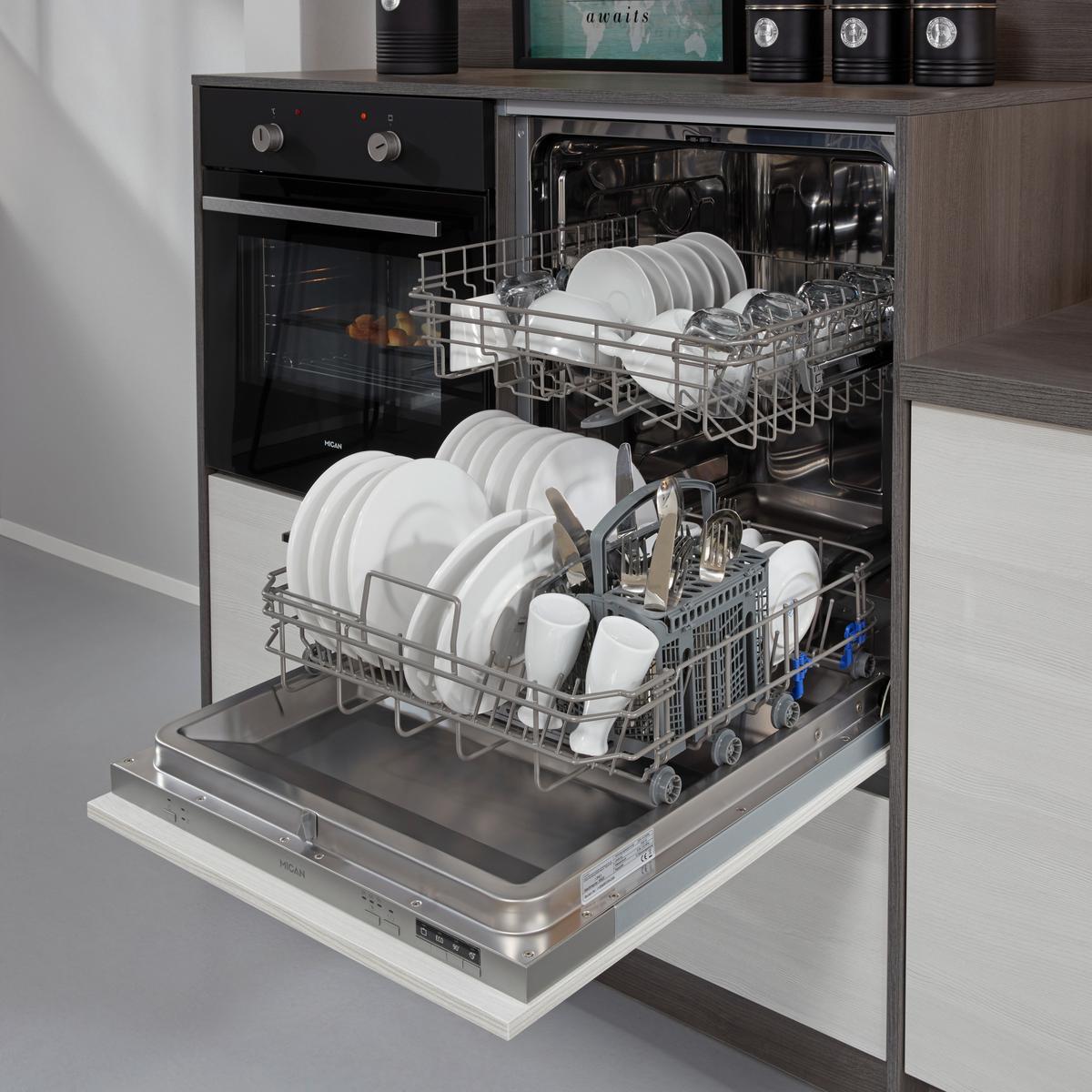 Küchenblock Plan, in Eiche Weiß - Eichefarben/Weiß, MODERN, Holzwerkstoff (303,2cm) - Express-Kuechen