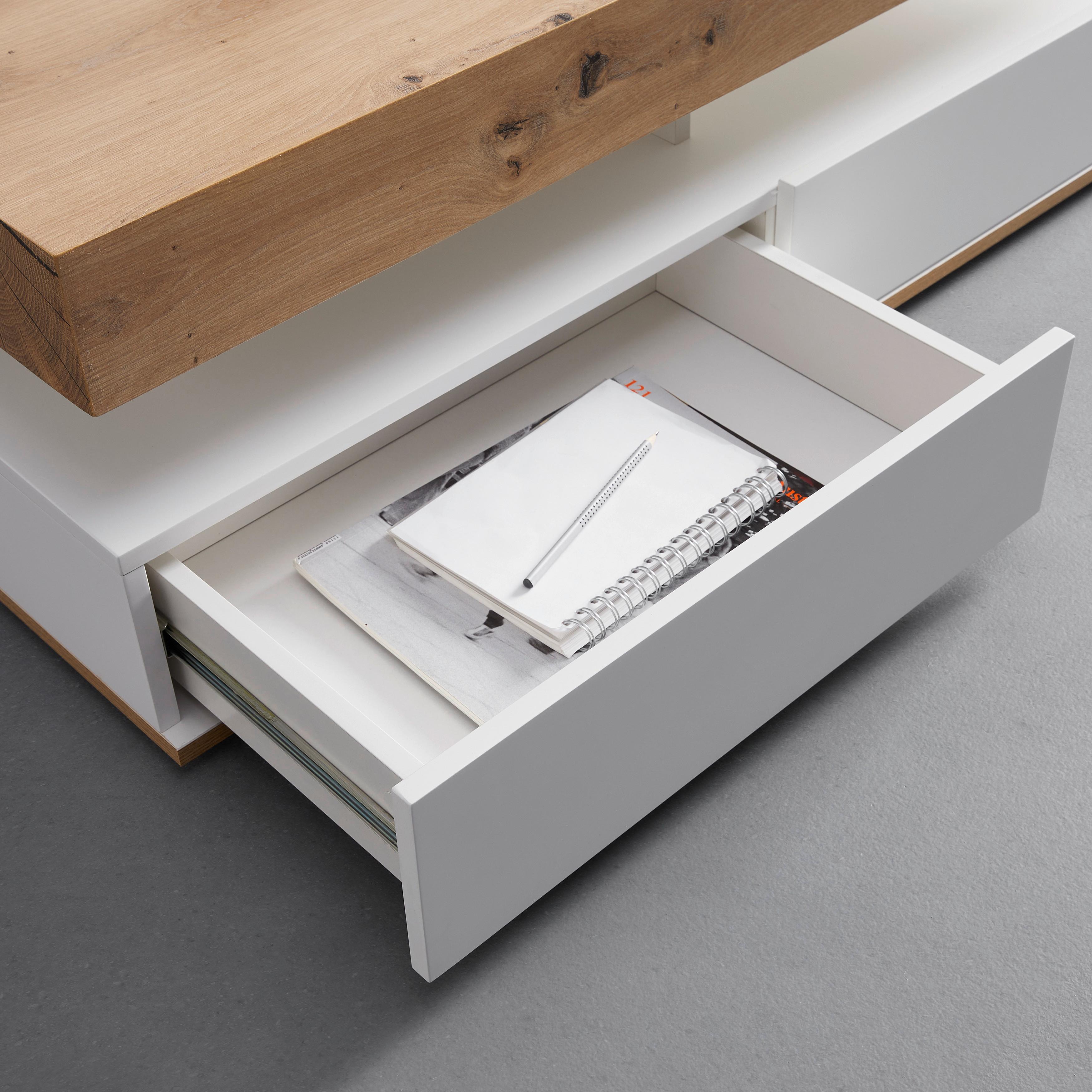 SOFFBORD CARA - vit/ekfärgad, Modern (110/60/38cm) - Bessagi Home