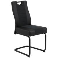 KRZESŁO NA PŁOZIE DANIELA S - antracytowy/czarny, Konventionell, metal/tkanina (43/99/60cm) - Carryhome