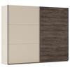 Ormar S Kliznim Vratima Sajo - hrast tamni/boje šampanjca, Trend, drvni materijal/metal (261/210/59cm) - Premium Living
