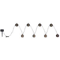 Solarleuchte Lichterkette Schwarz/Weiß max. 0,1 Watt - Schwarz/Weiß, Basics, Kunststoff (410/7/7cm) - Globo