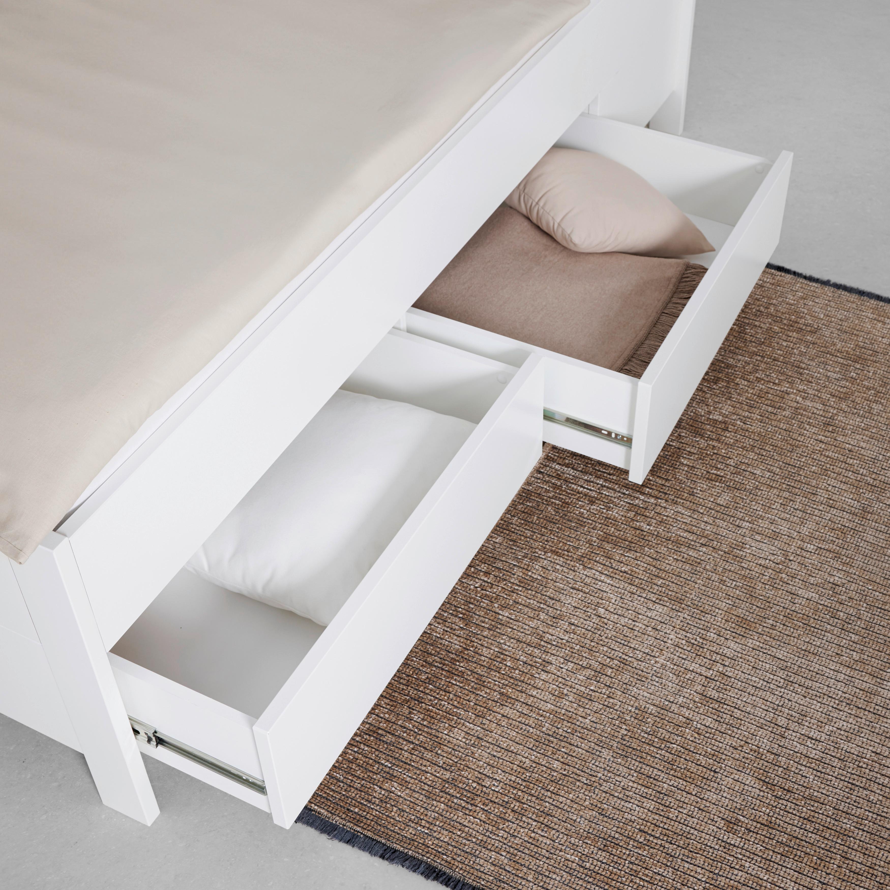 SÄNG MED FÖRVARING NIZZA - vit, Romantik / Lanthus, trä (140/200cm) - Mömax