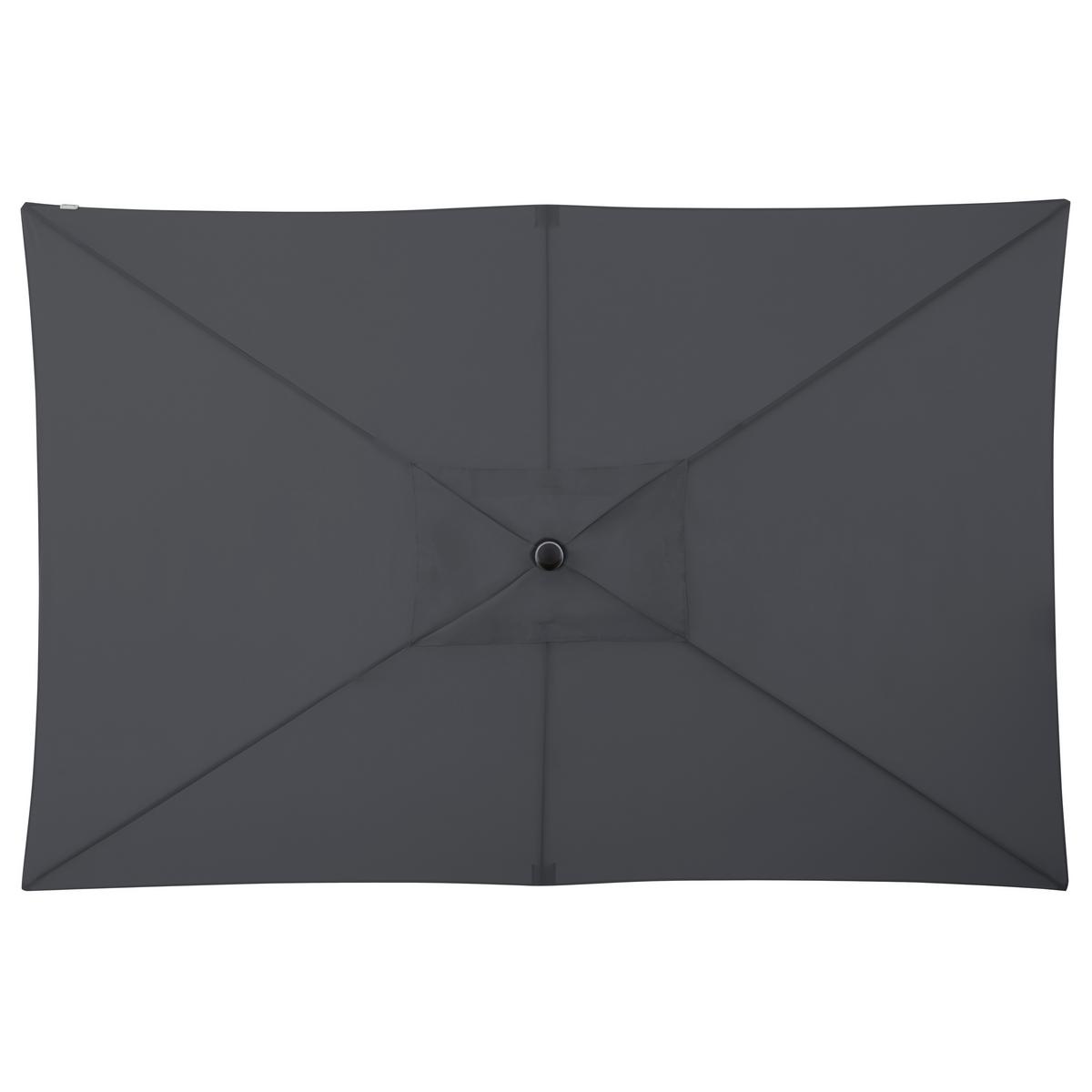 Sonnenschirm myzone Auto Anthrazit ca. 300x200cm - Anthrazit, Basics, Textil/Metall (300/200cm) - Doppler