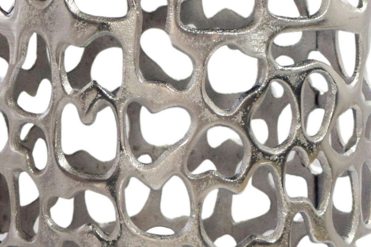 BEISTELLTISCH WL7.525 - Silberfarben, Design, Stein/Metall (30/50/30cm) - Livetastic