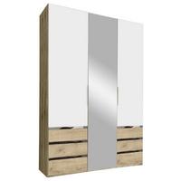 Ormar S Klasičnim Vratima Level 36a - bijela/srebrne boje, Moderno, staklo/drvni materijal (150/216/58cm) - Modern Living