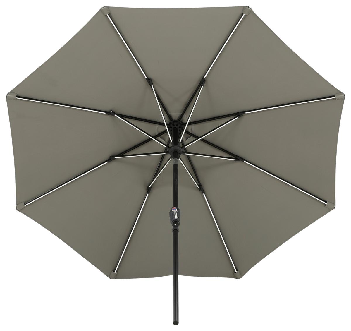 SONNENSCHIRM SABAL - Schwarz/Grau, KONVENTIONELL (270/241/270cm) - Gardenson
