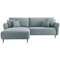 Sedežna Garnitura Vanilla, Svetlo Modra - svetlo modra/črna, Design, kovina/tekstil (178/264-302cm) - Modern Living