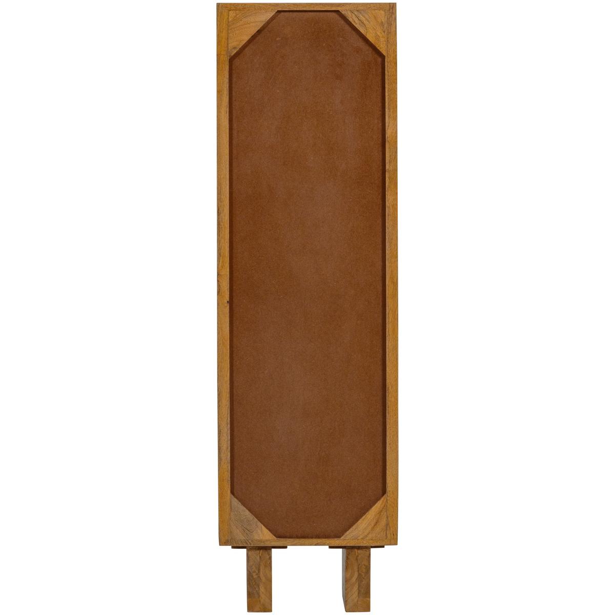 Vitrine Kella Naturfarben B: 40 cm - Naturfarben, Design, Glas/Holz (40/137/39cm) - Livetastic
