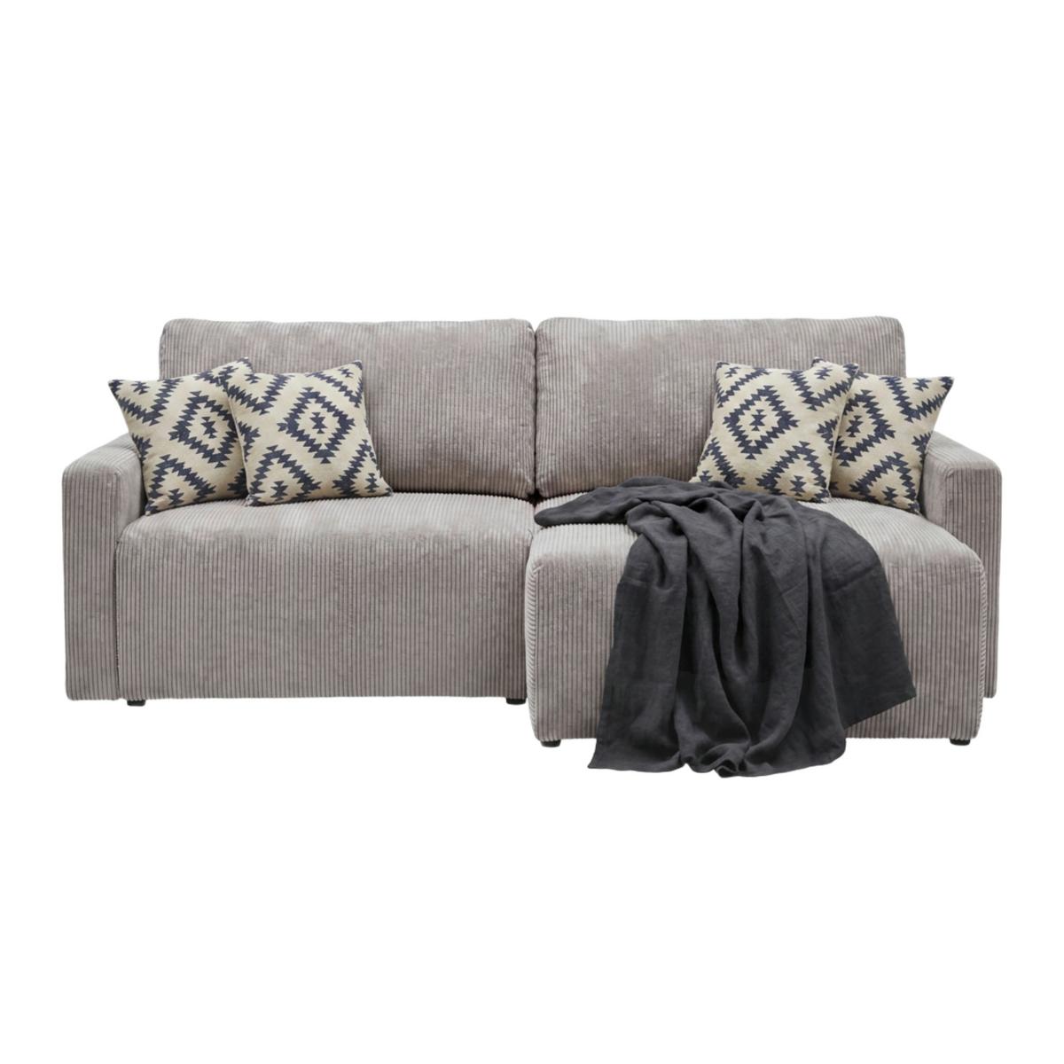 Ecksofa Dave  -Top- -Based- - Hellgrau, Modern, Textil (227/146cm) - Based