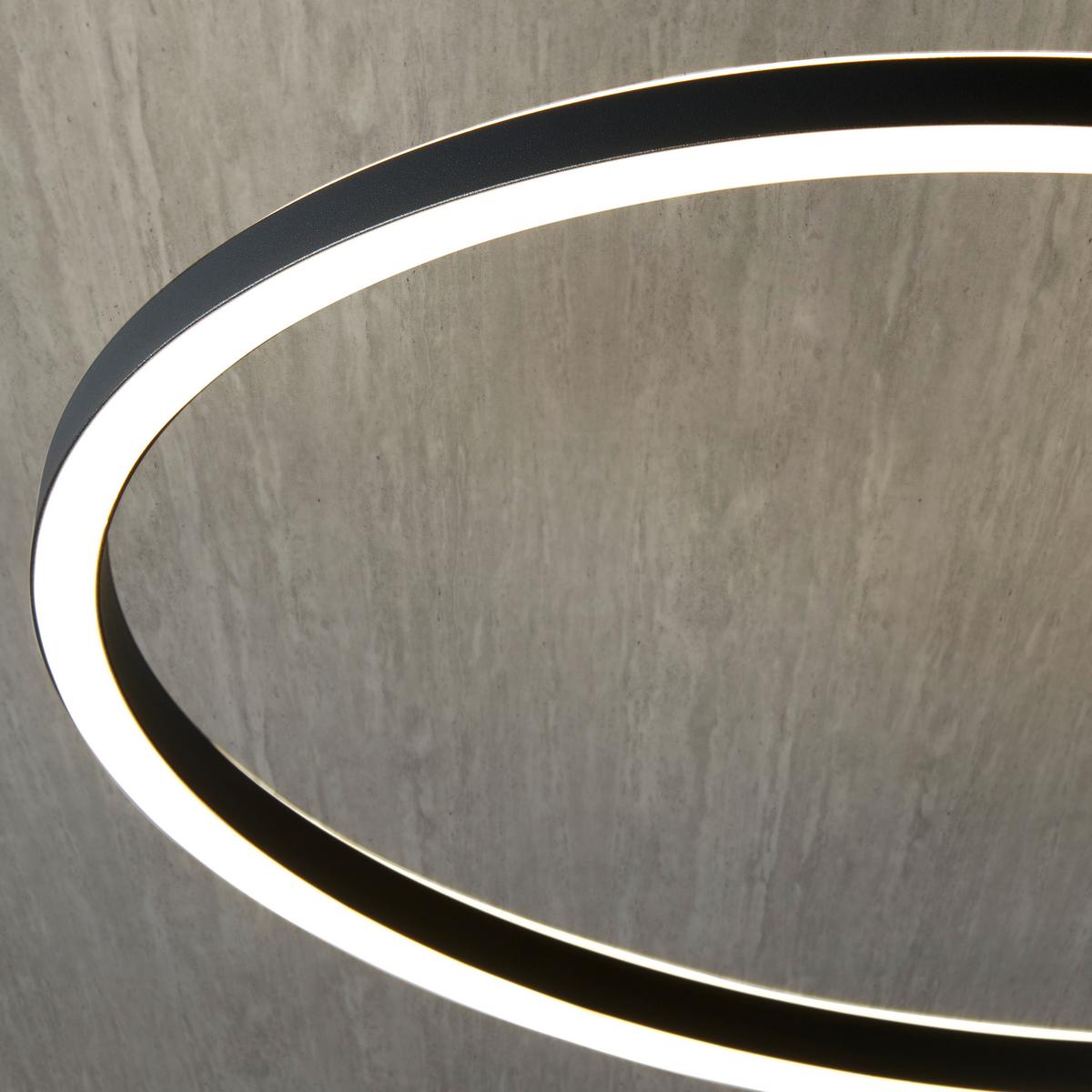 Led Mennyezeti Lámpa Elian - fekete, Modern, műanyag/fém (71/45/13cm) - Visiona