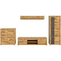 ANSAMBLU MOBILIER CAMERA DE Z JAM - stejar Wotan, Design, sticlă/material pe bază de lemn (330/159/35cm) - Modern Living