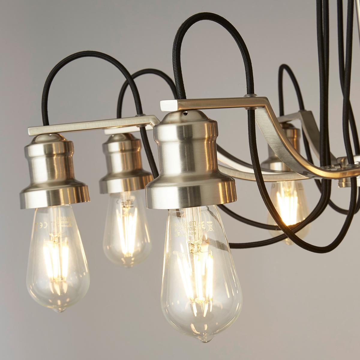 Függőlámpa 1068-8ss Olivia - ezüstszínű, Konventionell, fém (70/43cm)