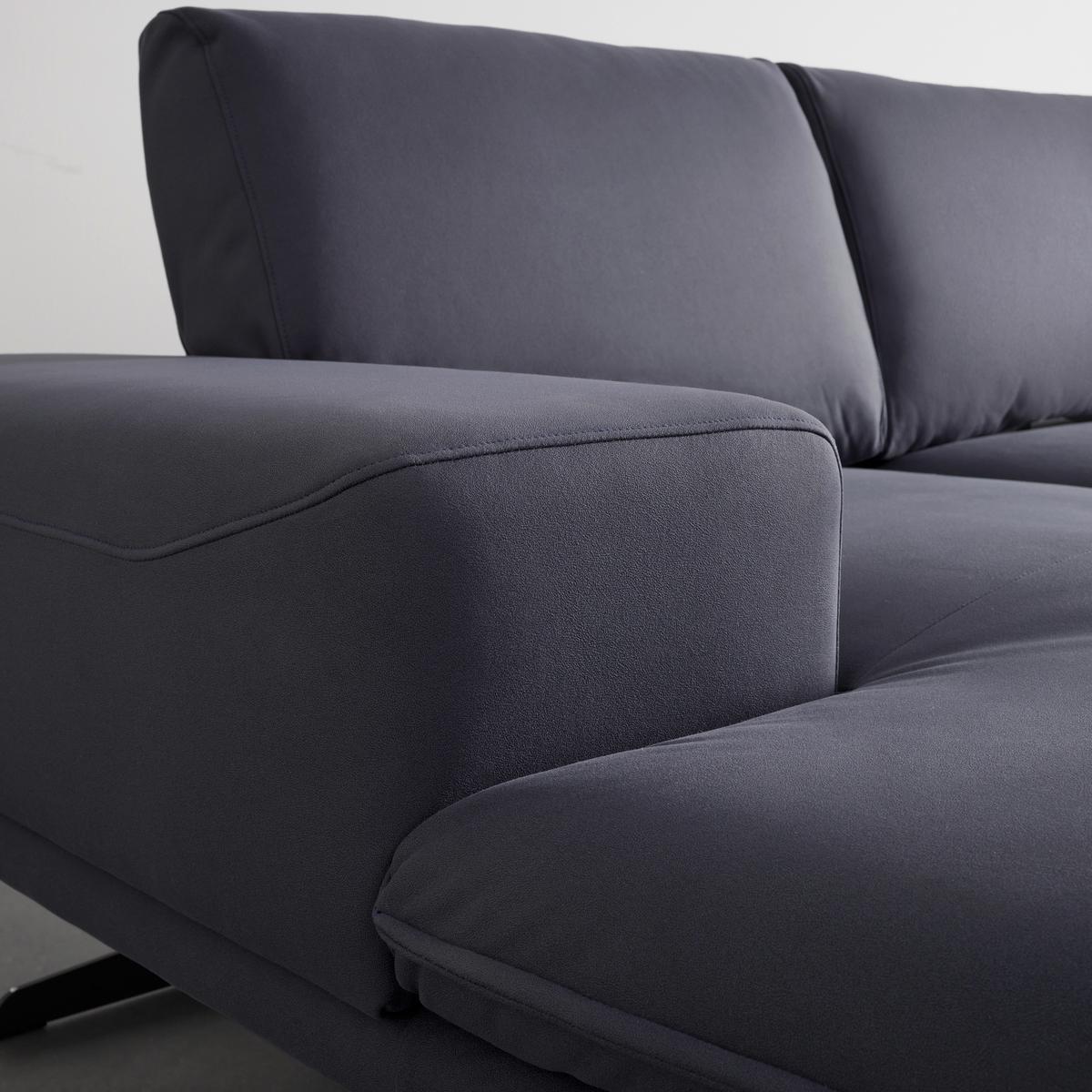 Sedežna Garnitura Larissa, Oblika L - siva/črna, Moderno, kovina/tekstil (290/82/160cm) - Bessagi Home