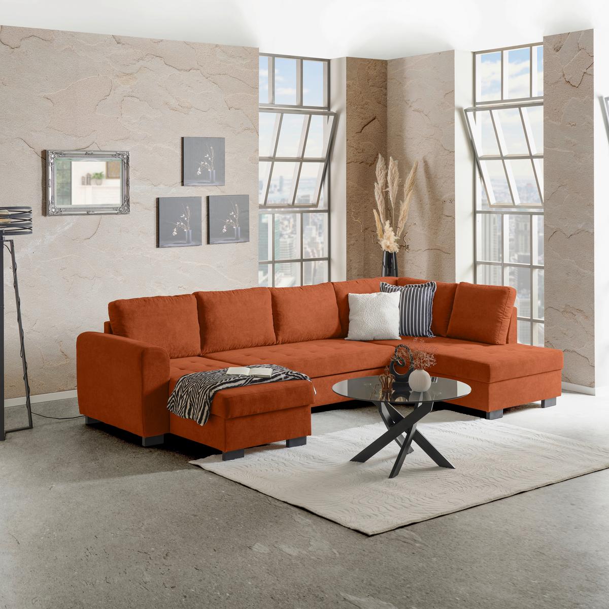 Kutna Garnitura Malte - siva/crna, Moderno, tekstil/plastika (155/305/178cm) - Luca Bessoni