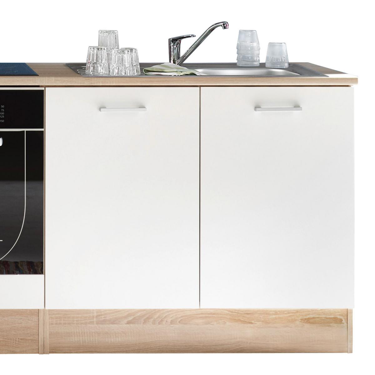 Bucătărie standard Andy - stejar Sonoma/alb, Modern, material pe bază de lemn (270/195/60cm) - Best Price
