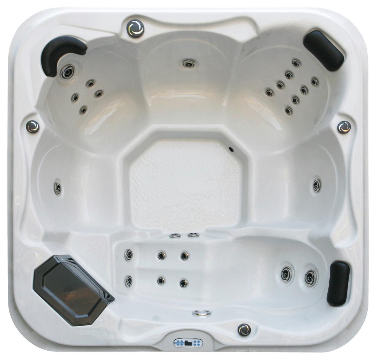 Whirlpool Outdoor Set Schwarz/Weiß ca. 210x80x210cm - Schwarz/Weiß, Basics, Kunststoff (210/80/210cm)