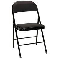 Zložljiv Stol Tudela Pu, Črna - črna, Basics, kovina/tekstil (44/80/49cm) - MID.YOU