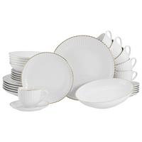 Kombinirani Servis Allegra Goldband, 30-Delni - zlate barve/bela, Basics, keramika (43/36,5/32,5null) - Creatable
