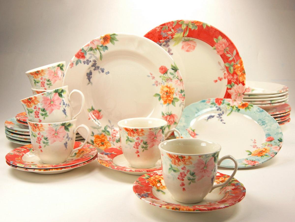 Kombinirani Servis Crimson Bunt, 30-Delni - večbarvno, Basics, keramika - Creatable