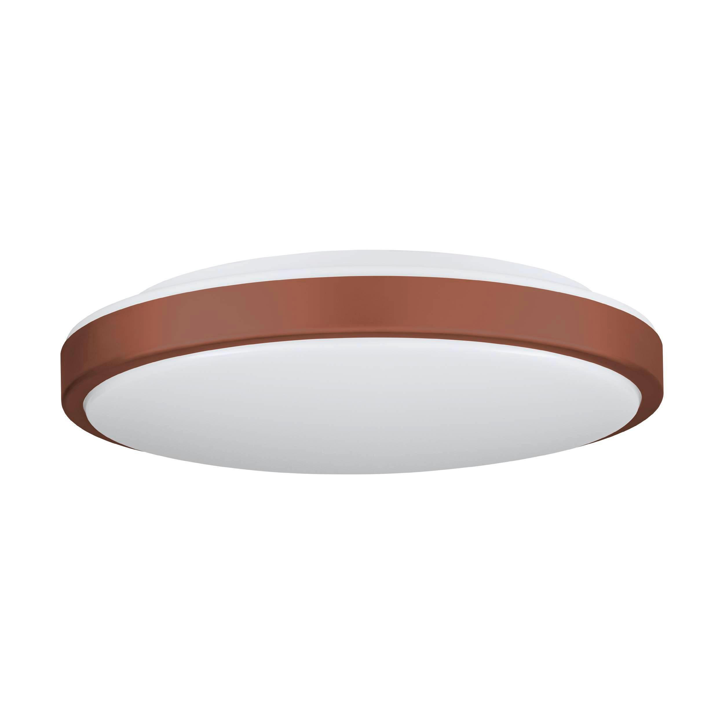 Deckenleuchte 31222 Lezuza Mokka/weiss - Weiss/Mokka, Basics, Kunststoff/Metall (43/9cm) - Eglo