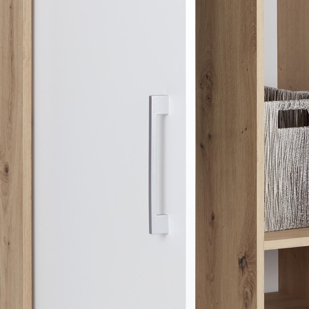 Ormar Za Odjeću Box - bijela/hrast Artisan, Moderno, drvni materijal/plastika (98/205/55cm) - Modern Living