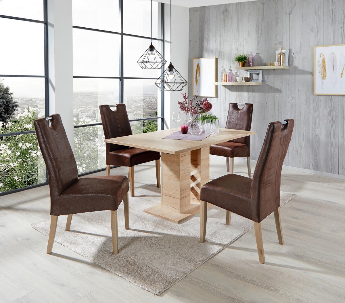 Raztegljiva Miza Helena, Barva Hrasta, 140-220 X 90 Cm - barve hrasta, Konvencionalno, leseni material (140-220/76/90cm) - Mömax