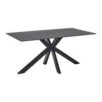 Masa JONAS - negru/gri, Modern, ceramică/metal (160/76/90cm) - Mömax