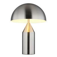 Namizna Svetilka 21030n - barve niklja/bela, Design, kovina (28/39cm) - Globo