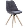 STOL LILLY 2 -BASED- - antracit/naturfärgad, Modern, trä/textil (49/85/57cm) - Based