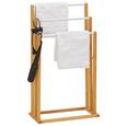 Handtuchhalter Bambus Echtholz - Naturfarben/Weiß, MODERN, Holz/Metall (46/82/24cm) - Modern Living Handtuchhalter Bambus Echtholz - Naturfarben/Weiß, MODERN, Holz/Metall (46/82/24cm) - Modern Living